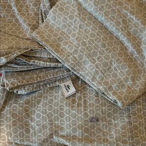 Lacoste Beige Geometric Bedding Sheets